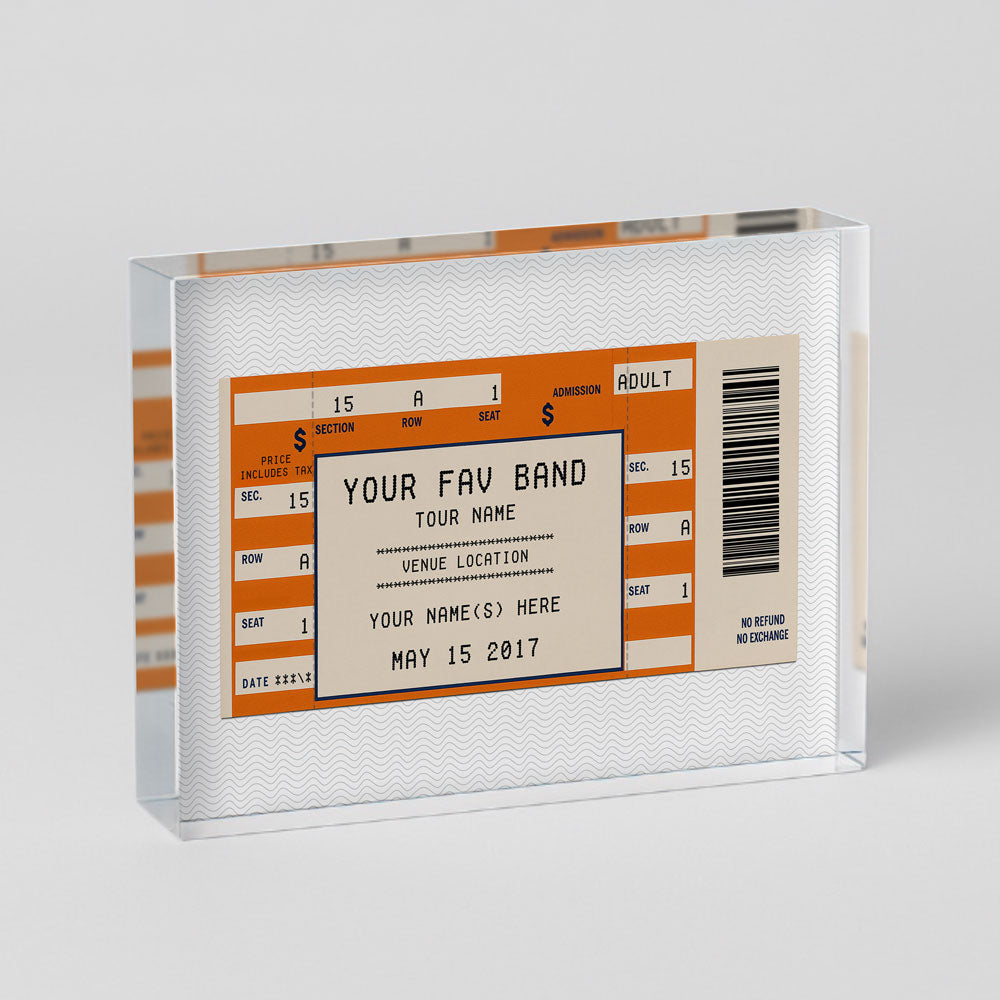 Concert Ticket Stub - Block
