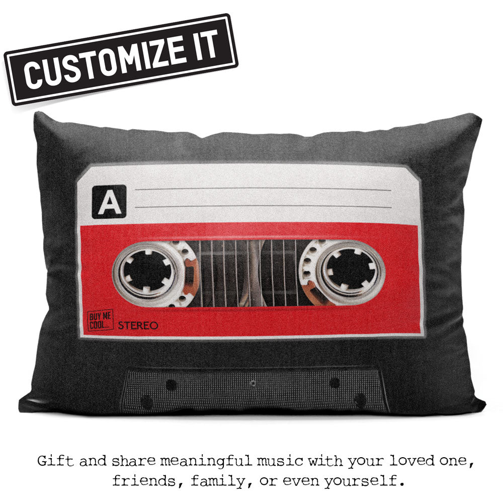 Cassette Tape Black - Throw Pillow