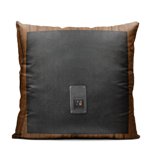 Wood Grid Speaker - Throw Pillow