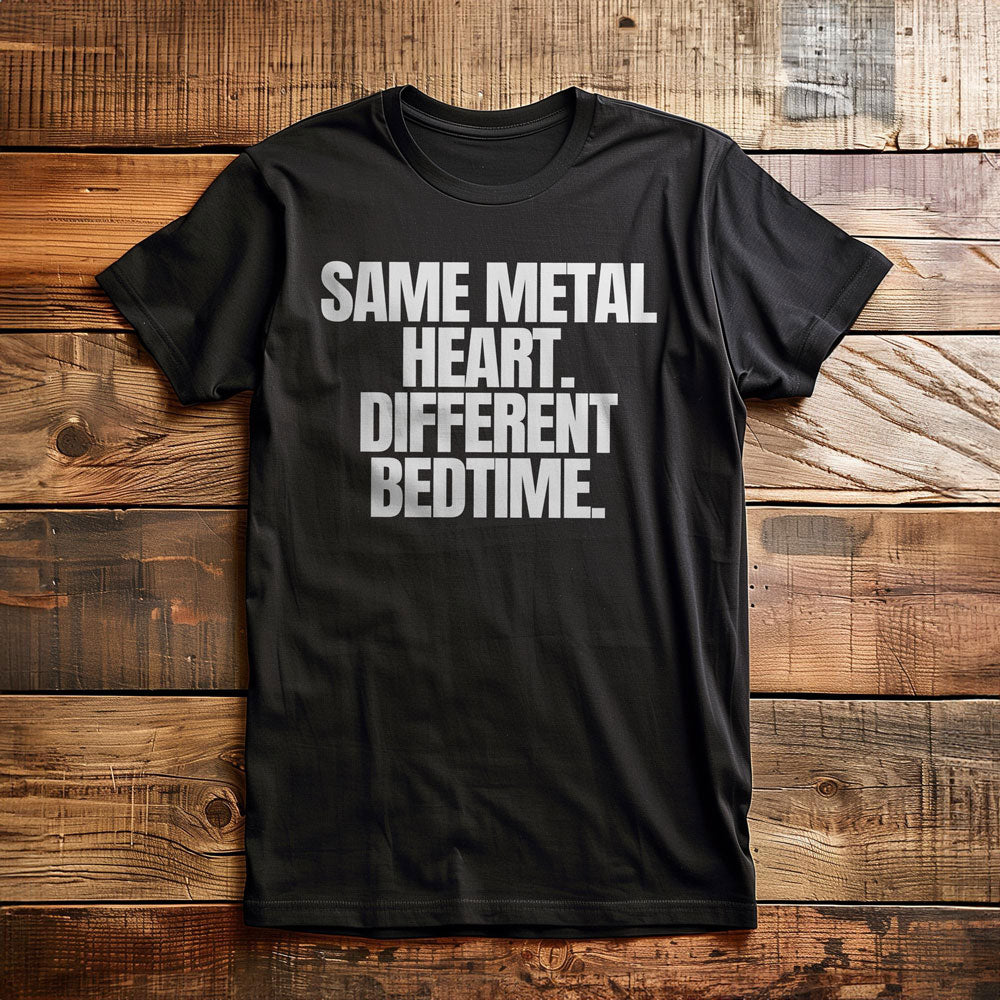 Same Metal Heart. Different Bedtime T-Shirt – Regular Black