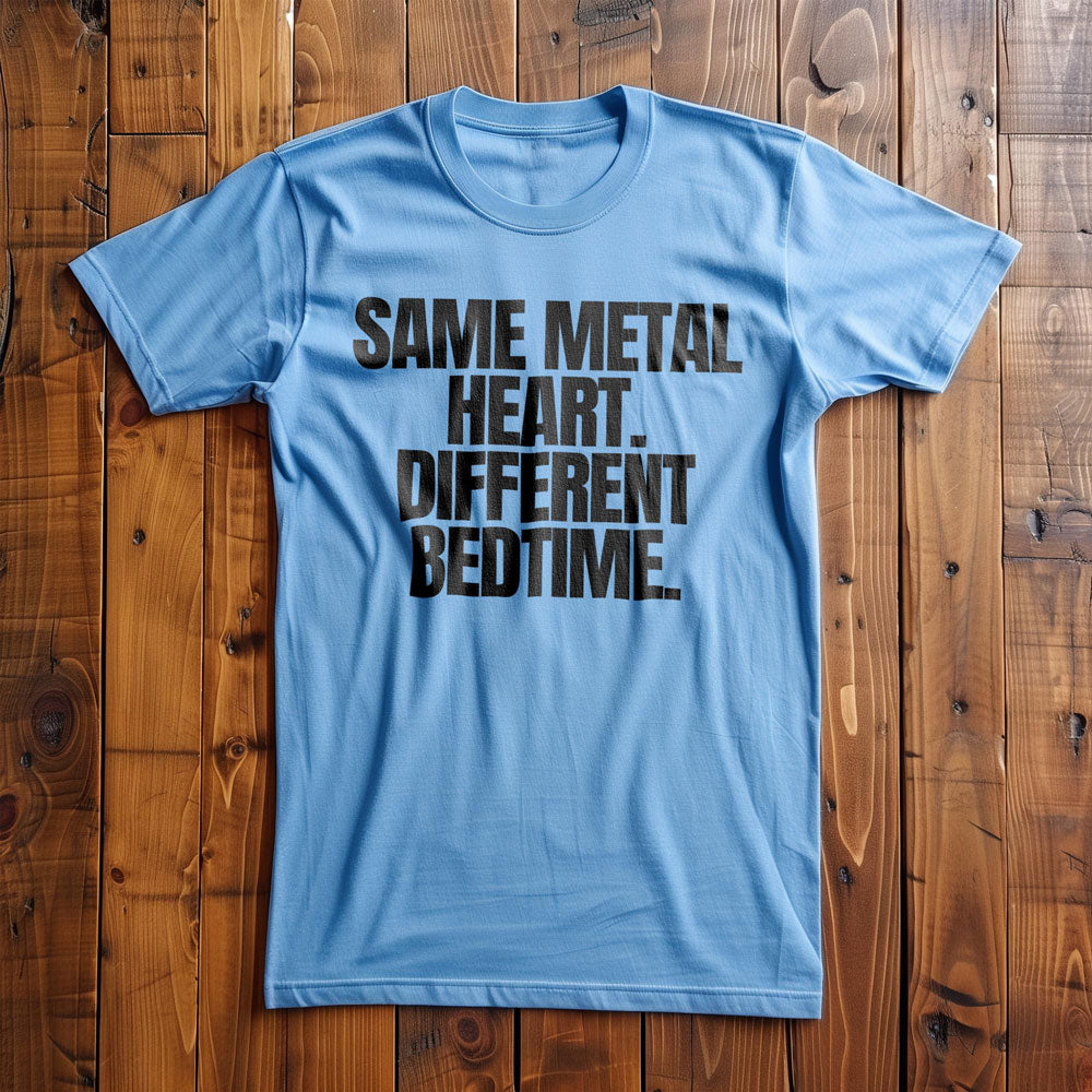 Same Metal Heart. Different Bedtime T-Shirt – Regular Ocean Blue