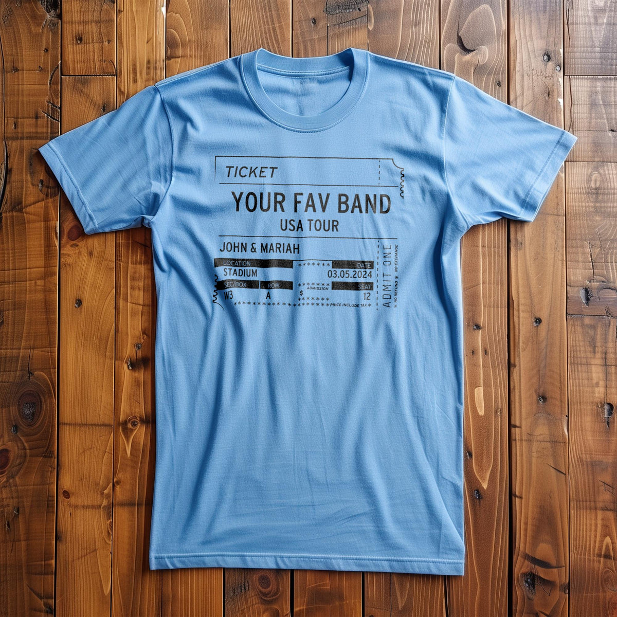 Concert Ticket Stub - Custom - T-Shirt