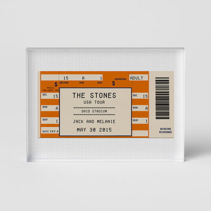 Concert Ticket Stub - Block
