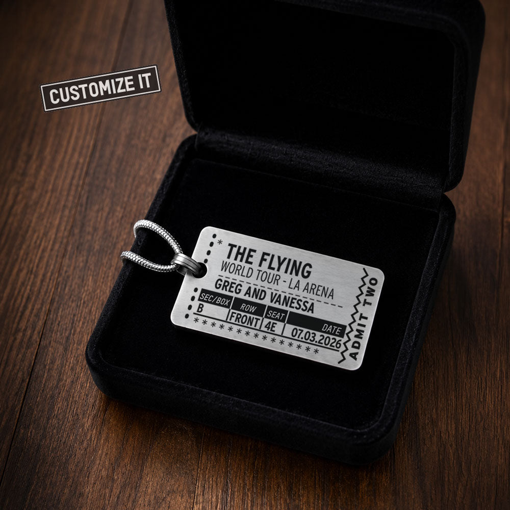 Concert Ticket Stub - Custom Charm Necklace