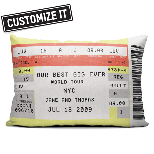 Gig Ticket - Throw Pillow
