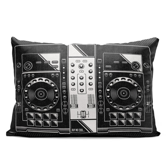 Dj Controller Black - Throw Pillow