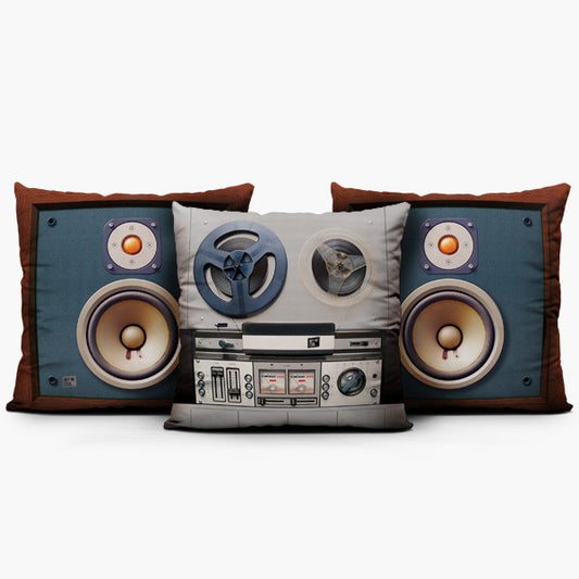 Reel to Reel Studio Set - Throw Pillow