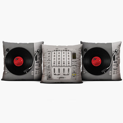 Turntable DJ Setup Classic Set - Throw Pillow